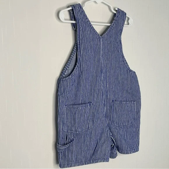 Vintage Kids Denim Striped Overalls Shortalls Great Lakes Recreation 3T - Picture 8 of 11